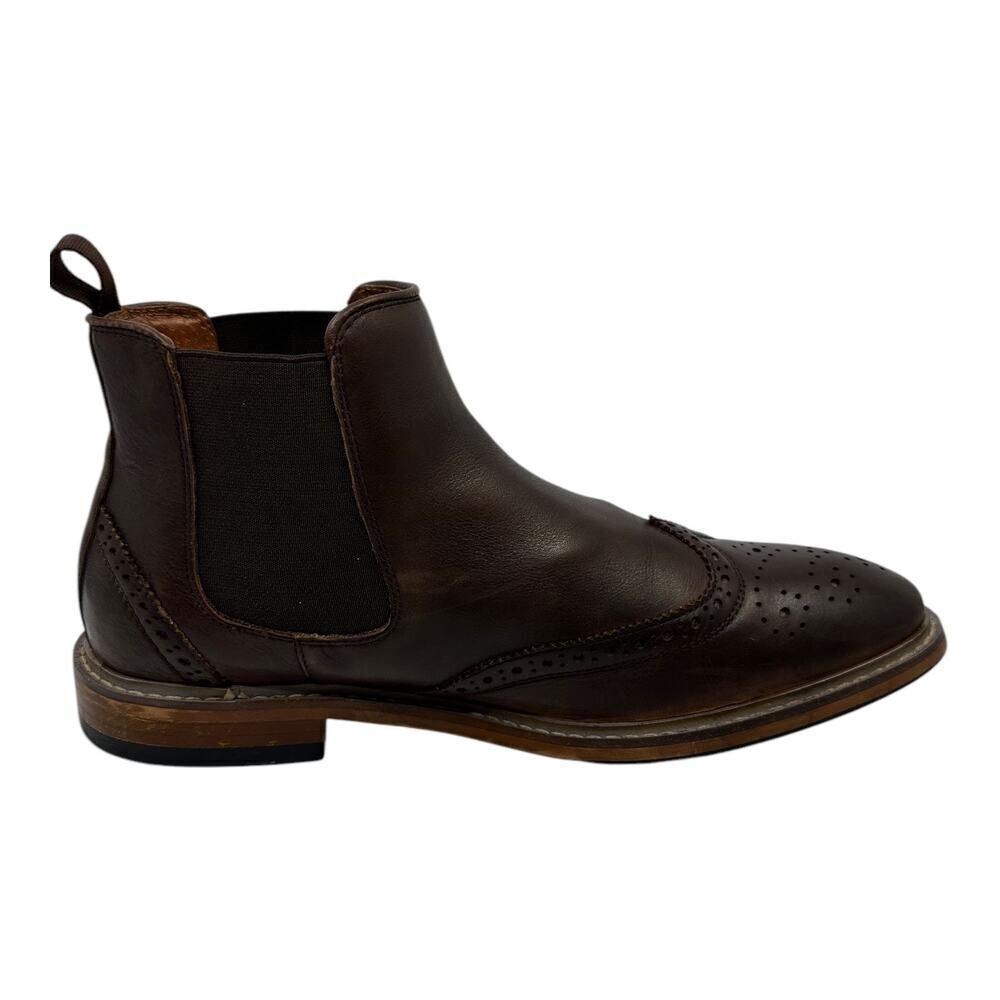 FLORSHEIM Streets WT Boot Size MENS 8M Brown Leather Wingtip Chelsea (11835-200) - Picture 12 of 15